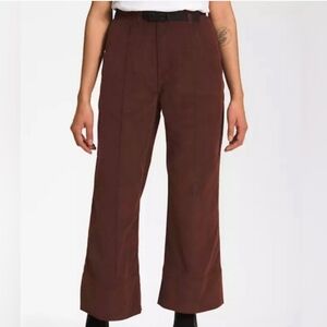 North Face Wide Leg Easy Pants Corduroy Women's Brown Oak Sz L